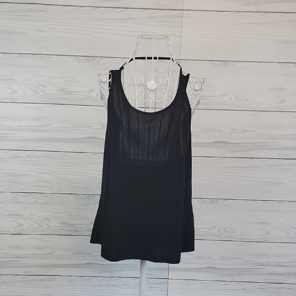Oyanus Black Sleeveless Top Backless Womens Size L